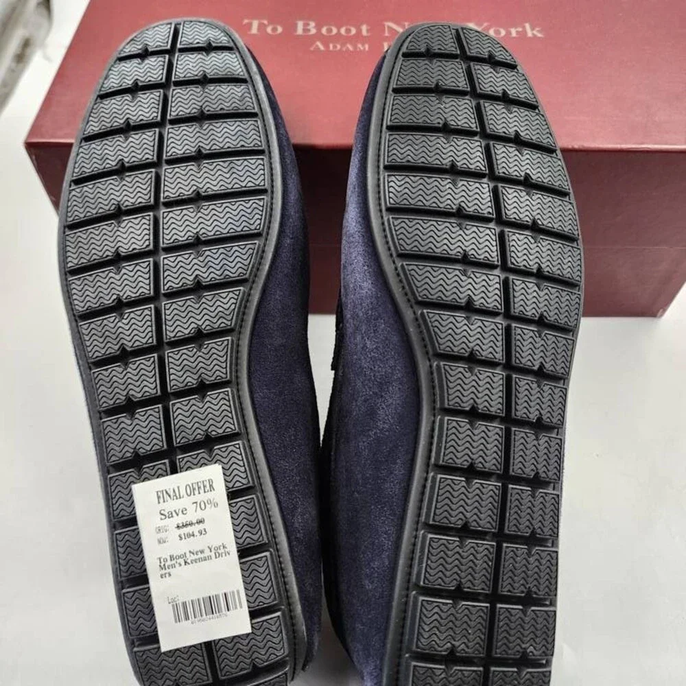 To Boot New York Marin Drivers Loafer Men's 7.5 Blue Aero Moc Toe Slip On Style
